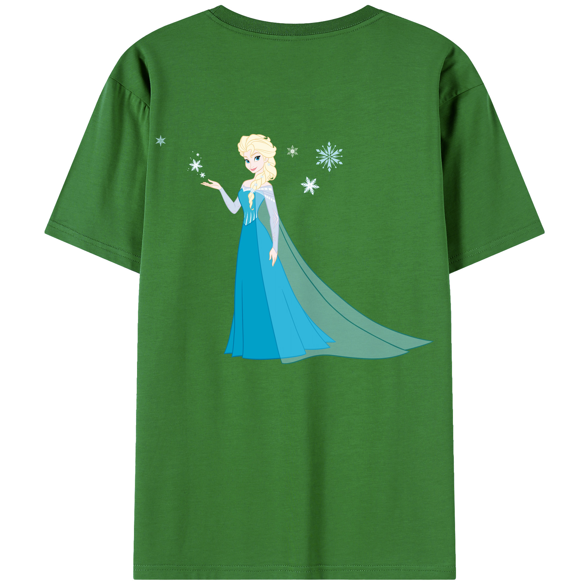 （画像用） アナと雪の女王 アンナ エルサ Frozen Anna Elsa レディース半袖Tシャツ(バックプリント)